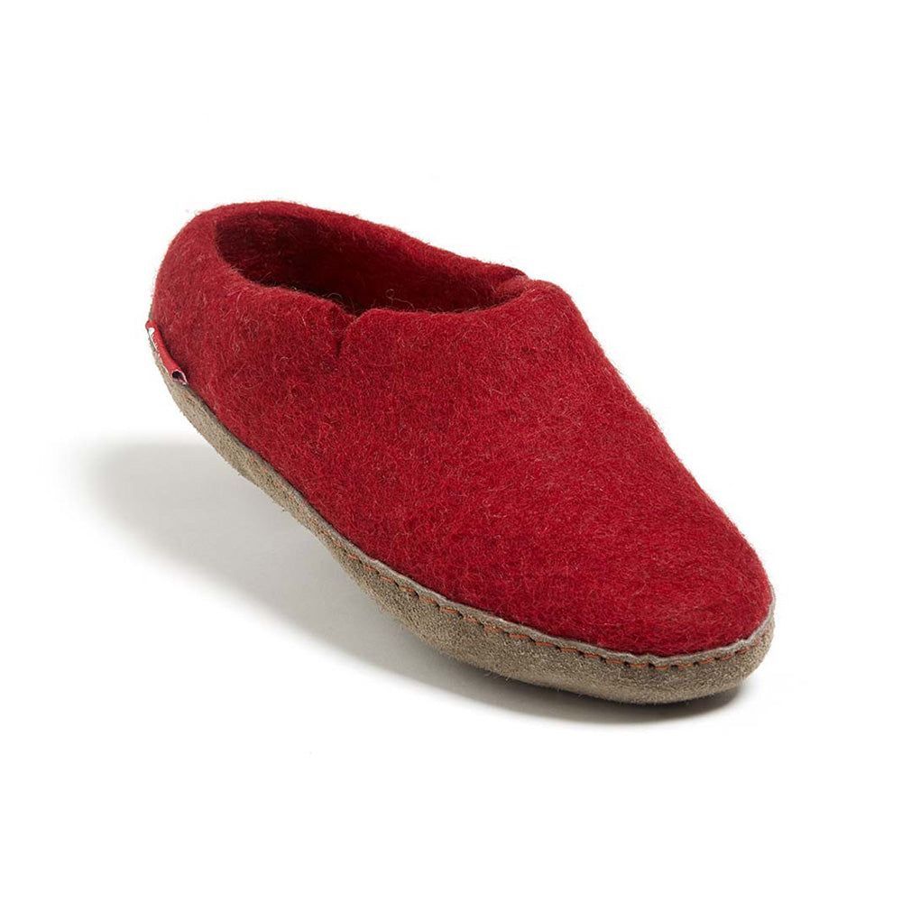 Women's Classic Slipper - Red With Suede Sole 2 Uk Betterfelt
