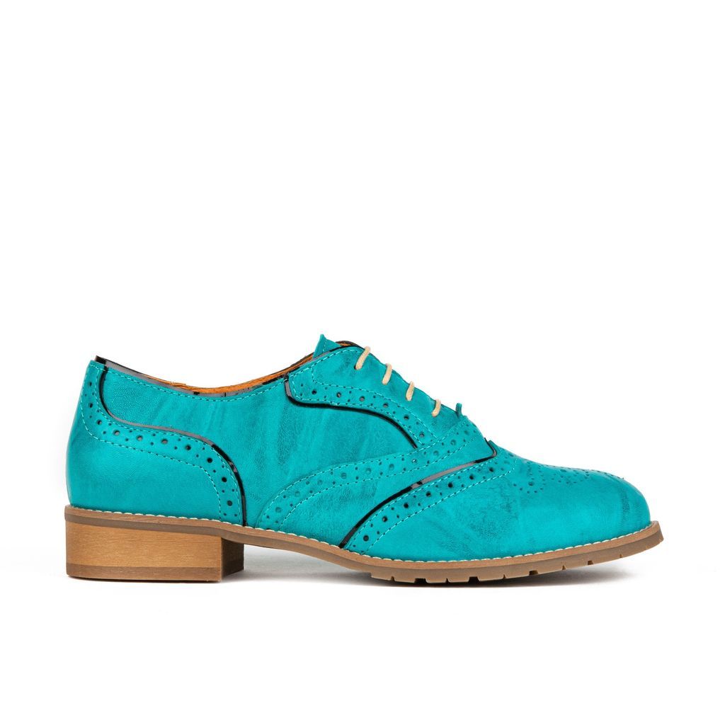 Blue Brick Lane - Aqua - Womens Oxford Shoe 5 Uk Embassy London USA