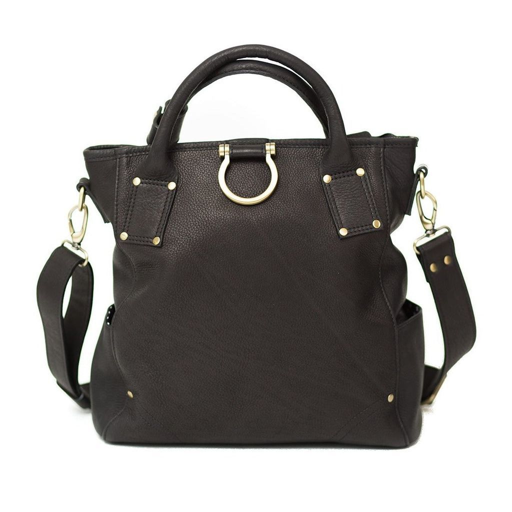 Women's Chloe Convertible Backpack & Crossbody Bag - Black One Size Sapahn