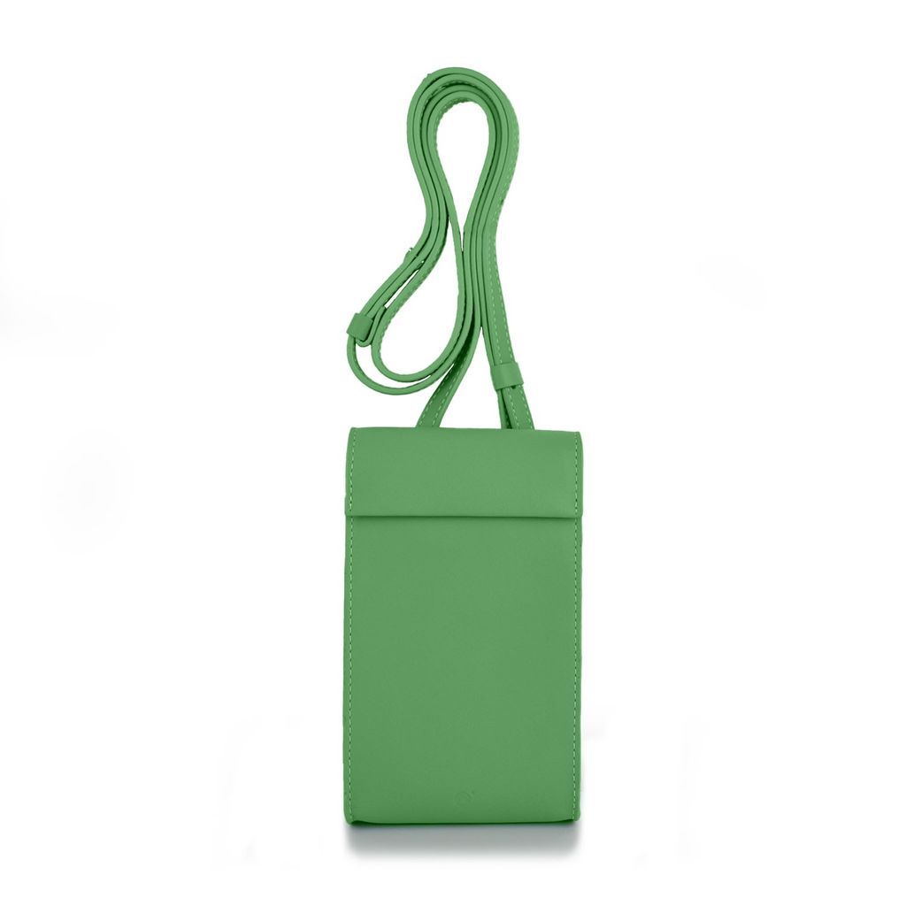 Women's Handmade Adjustable Leather Phone Bag With Pocket - Green godi.