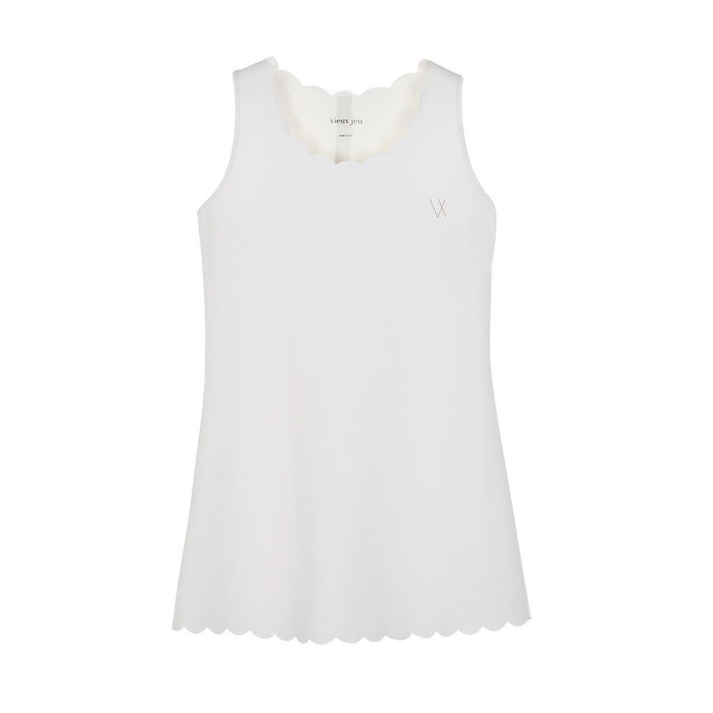 Women's Helene Dress - White Extra Small Vieux Jeu