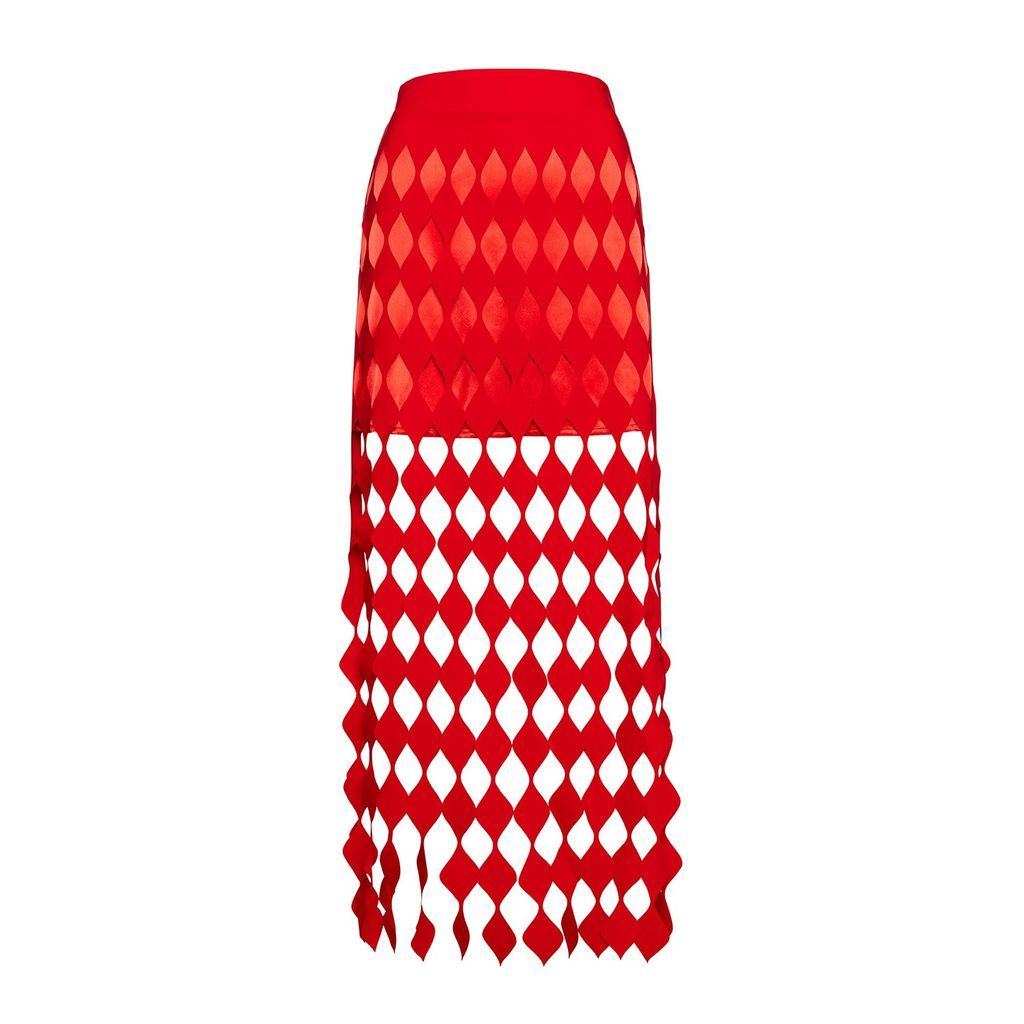 Women's Maxi Skirt In Red Extra Small CUTCUUTUR