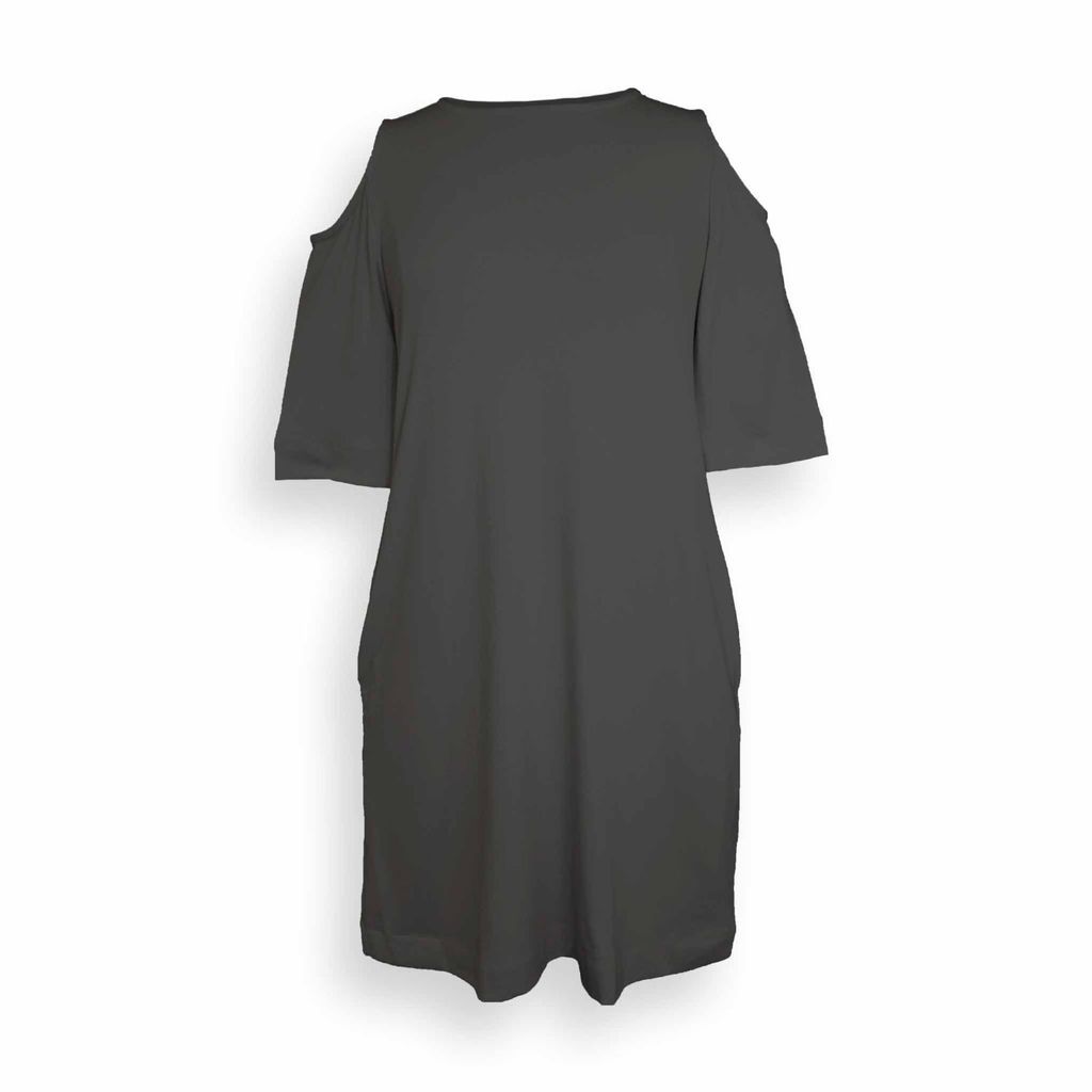 Women's Grey Caspian Cold-Shoulder Tunic/Dress - Slate Xs/S eavolu