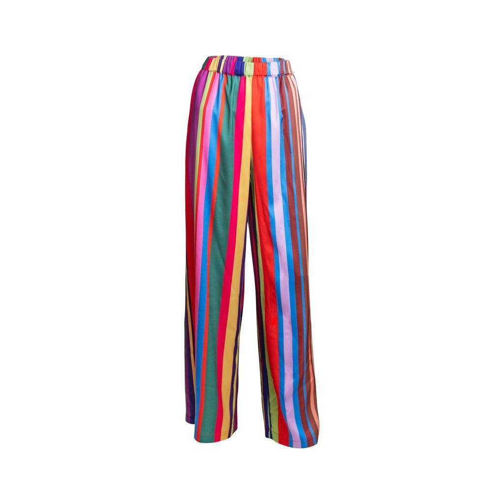 Women's Melissa Elastic Waist Wide Leg Pant - Multicolour Small AlanaKayART