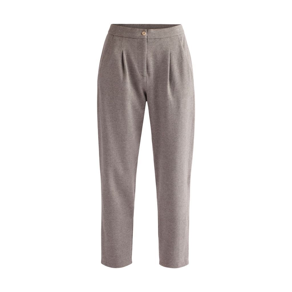 Women's Elasticated Waist Jersey Trousers In Dark Grey Extra Small PAISIE