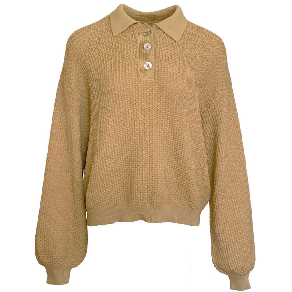 Women's Neutrals Zenni Collared Sweater - Camel Xs/S Róu So