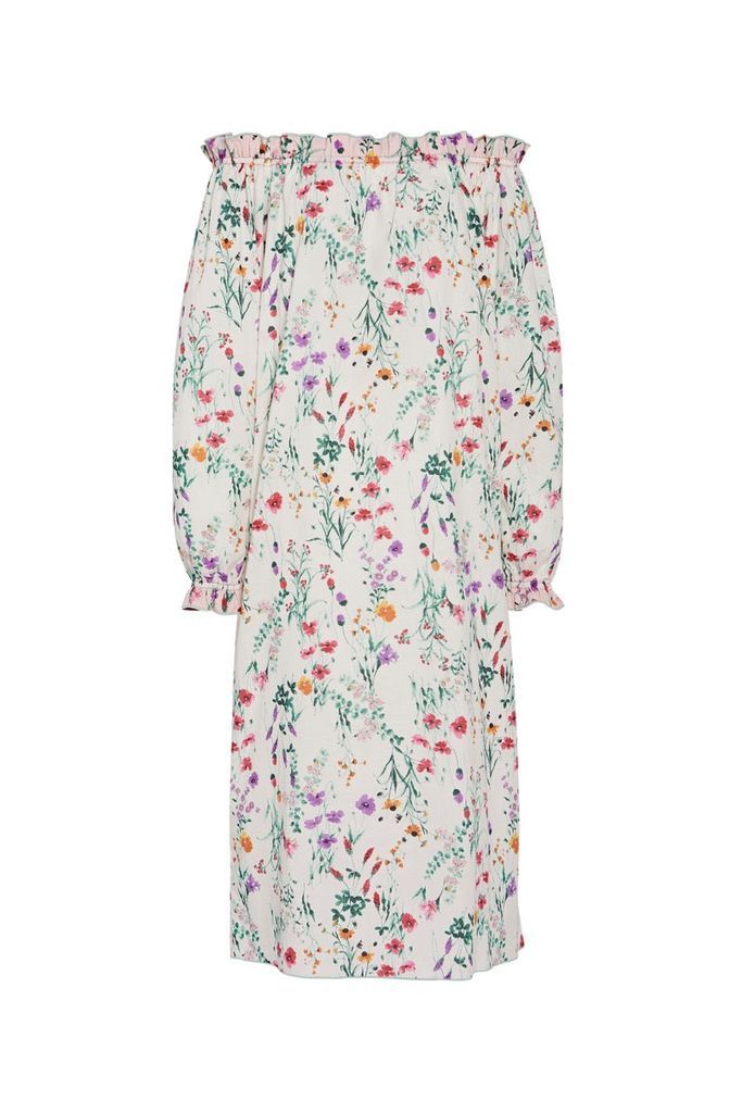 Women's Grace Dress In Colorful Spring Garden Floral Small Casey Marks