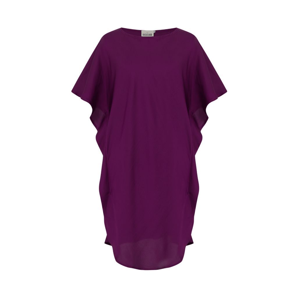 Women's Lotus Silk Dress - Mauve Extra Small The Annam House