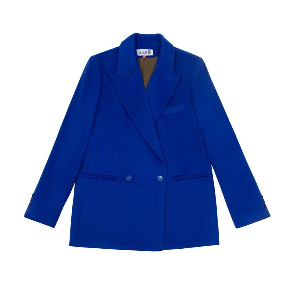Women's Louise Wool & Cashmere Jacket Blue De France Extra Small Maison La Jaquette