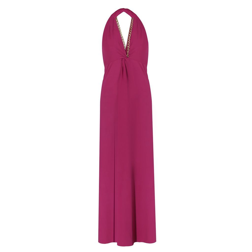 Women's Pink / Purple Gold Chained Cocktail Dress In Pink Small N'Onat