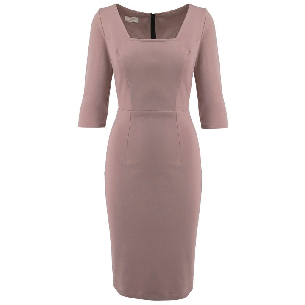 Women's Pink / Purple Kensington Zipped Jersey Midi Dress In Pink Extra Small ROSERRY