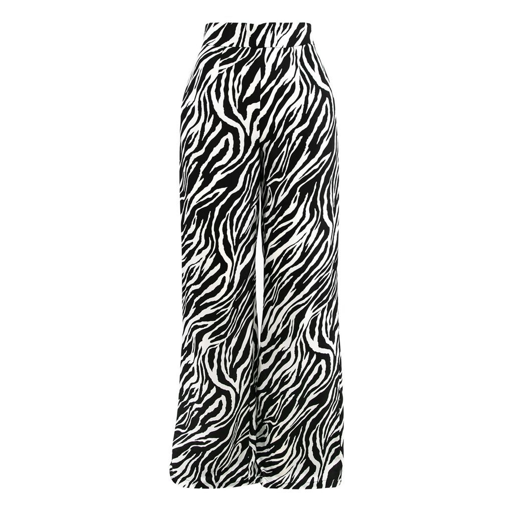 Women's Zebra Wide Leg Trousers Extra Small BLUZAT