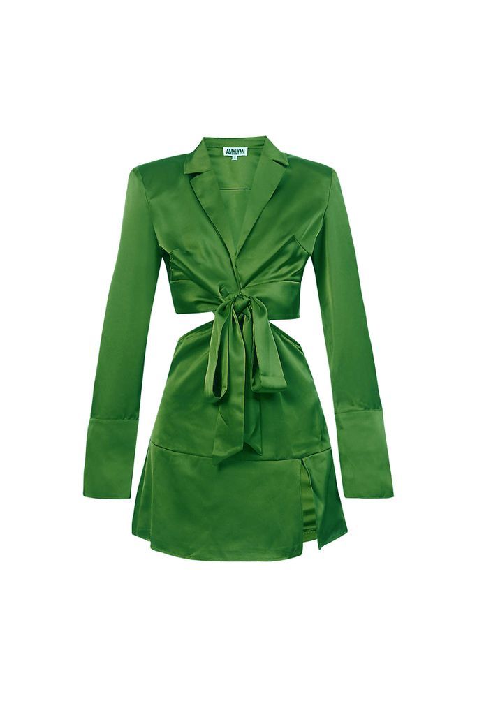 Women's Gia Forest Green Mini Dress Small AMY LYNN