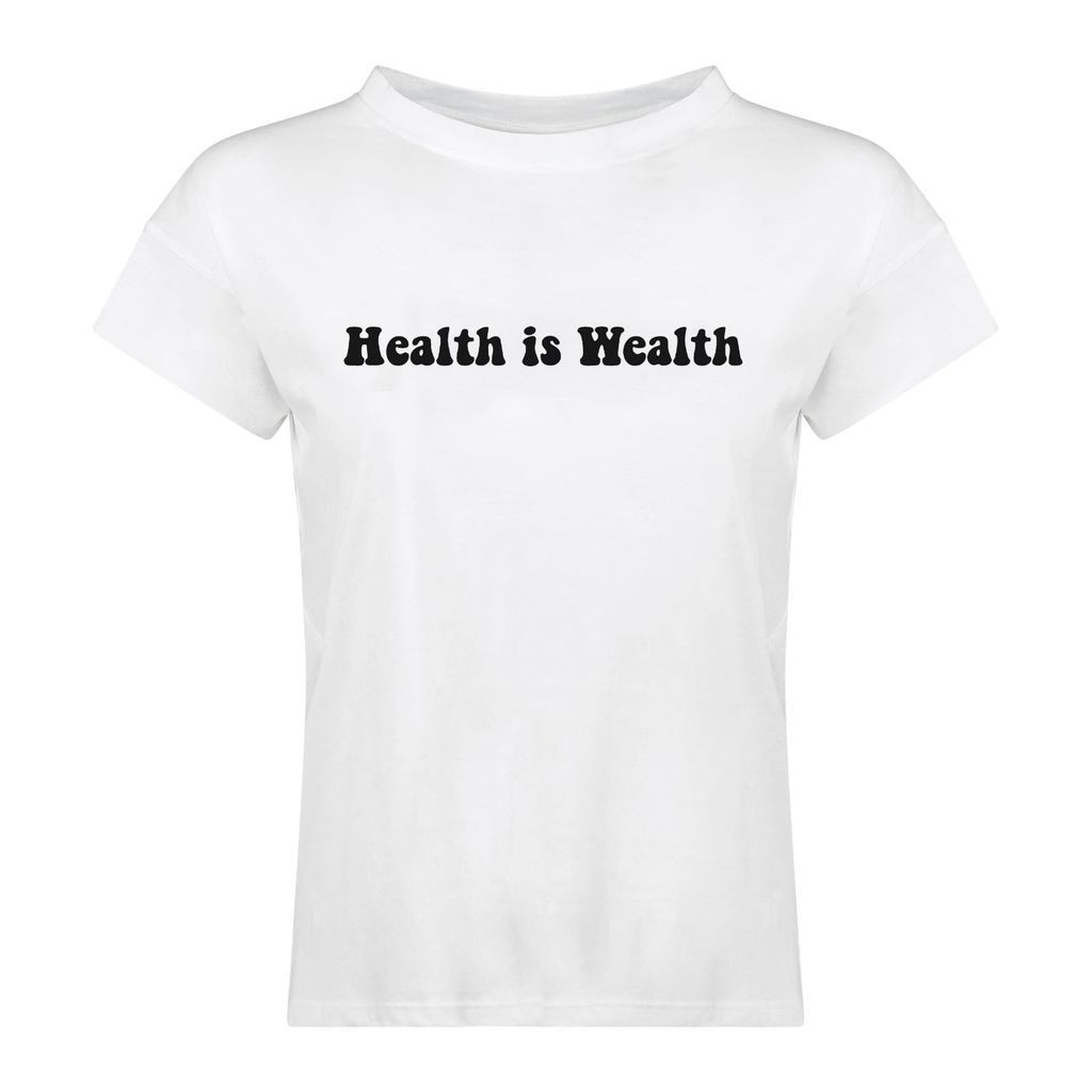 Women's Tessa Organic Cotton Tee - Health Is Wealth Extra Small LEZAT