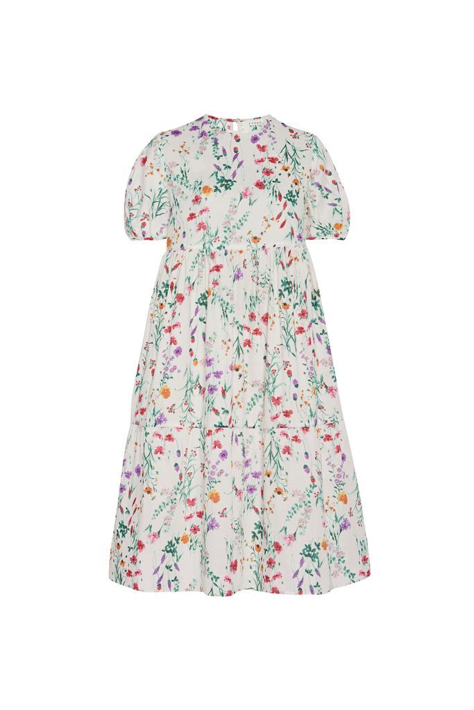Women's Madeline Dress In Colorful Spring Garden Floral Extra Small Casey Marks