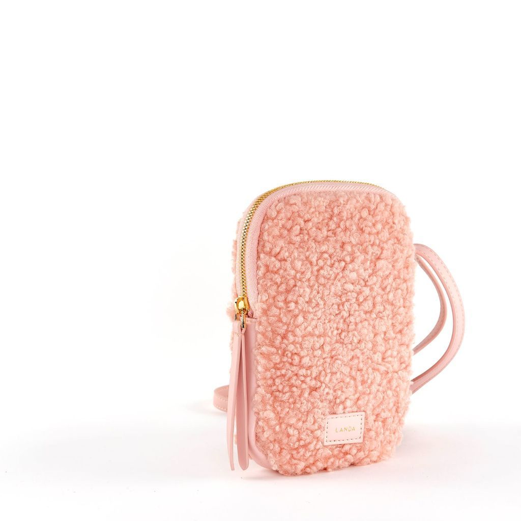 Women's Pink / Purple Cassia Phone Bag Pink Shearling LANDA