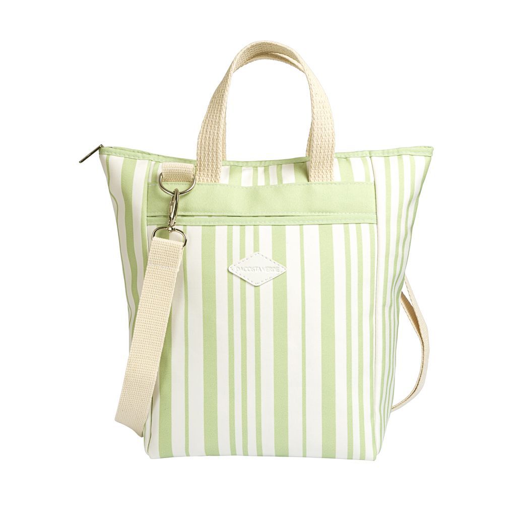 Women's Green Tote Bag Recycle Sage Stripe One Size DaCosta Verde