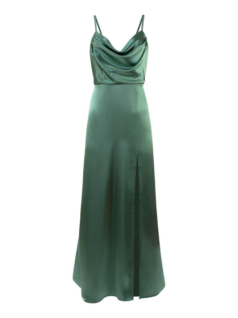 Women's Sweet Redemption Satin Long Dress - Green Xxs Tia Dorraine