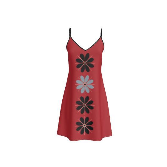Women's Satin Slip Dress In Summer Red Large Wild Lady Lils