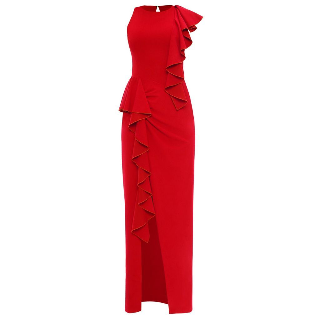 Women's Evening Gown Luna Red Extra Small Angelika Jozefczyk