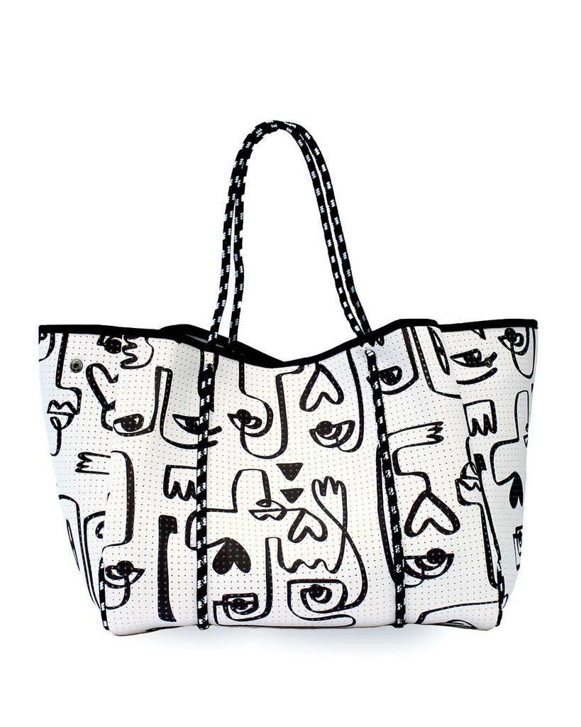Women's Everyday Pop Art Tote Bag - White One Size Pop Ups Brand