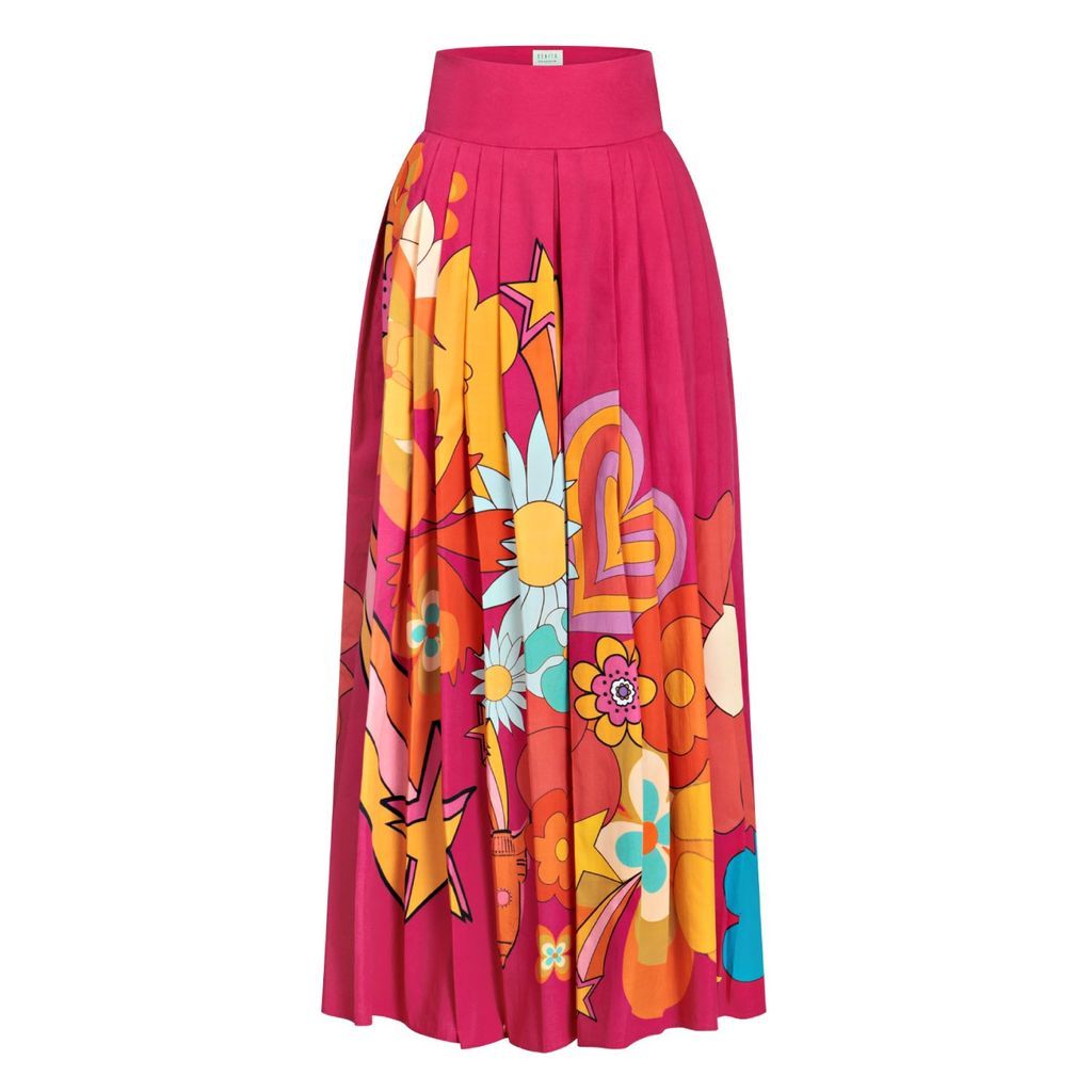 Women's Pink / Purple / Red Up Here Alone Maxi Skirt Extra Small Bonita Collective