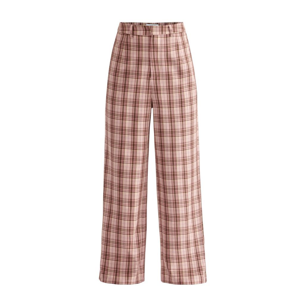 Women's Pink / Purple Plaid Suit Trousers In Pink Extra Small PAISIE
