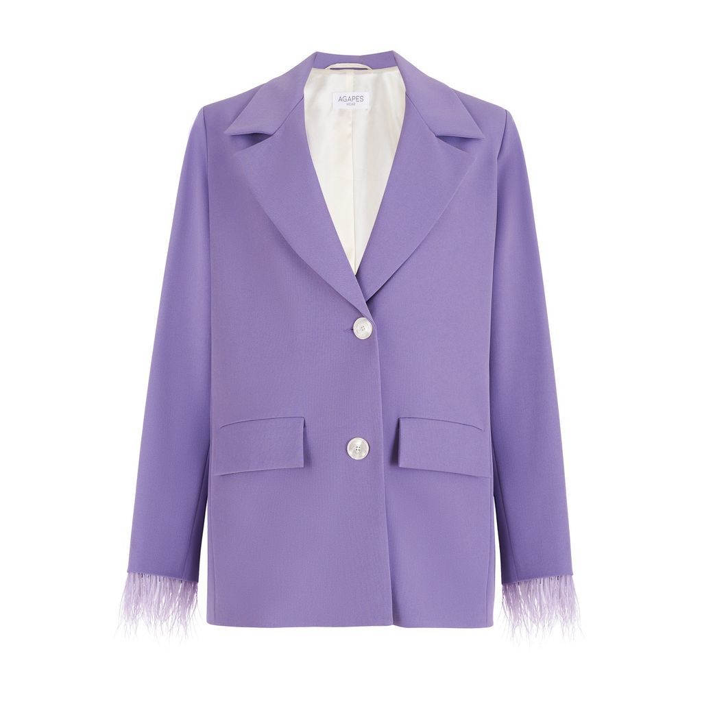 Women's Pink / Purple Single-Breasted Lilac Jacket Extra Small Agapes Wear