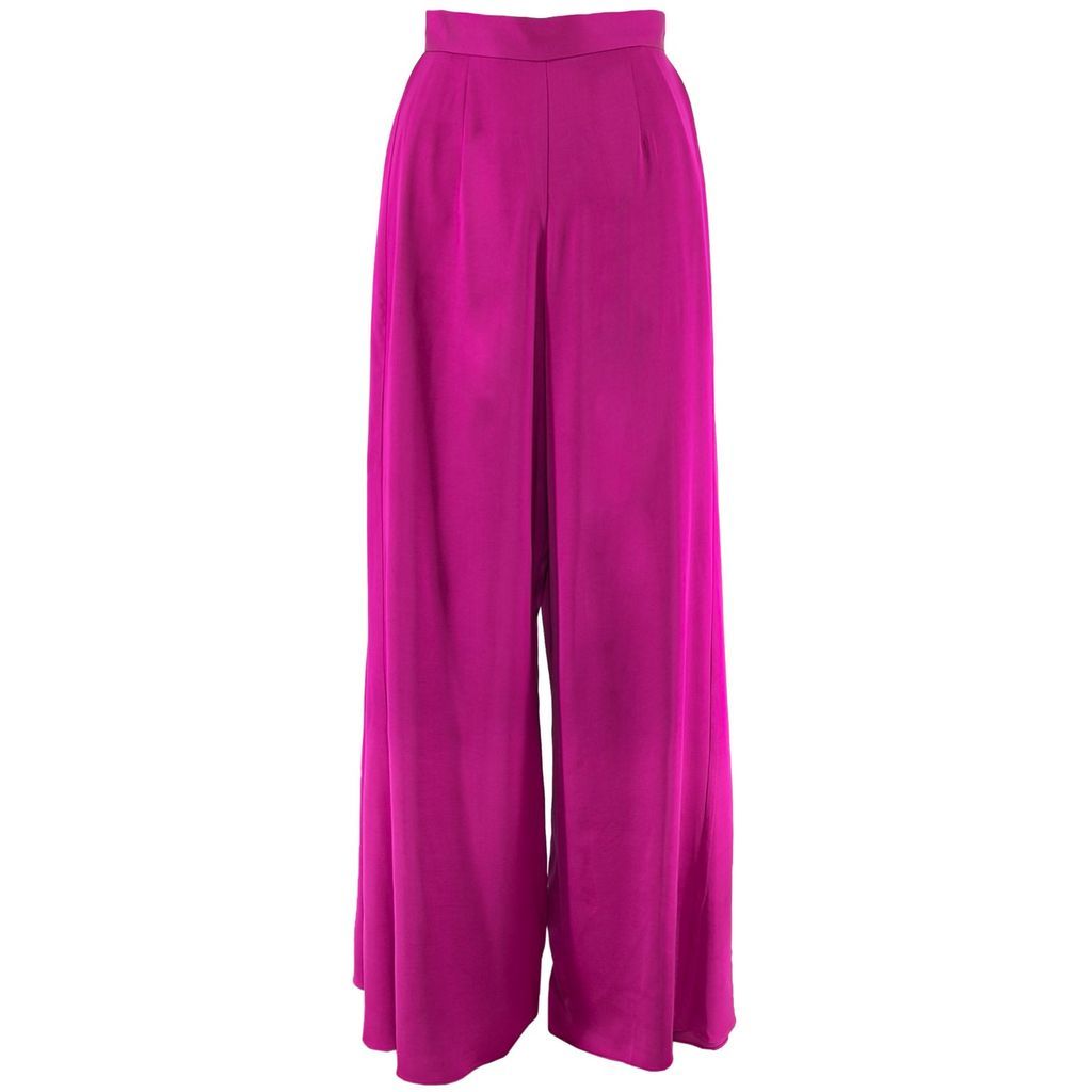 Women's Pink / Purple Skyline Wide-Leg Fuchsia Trousers Ecovero Extra Small DALB