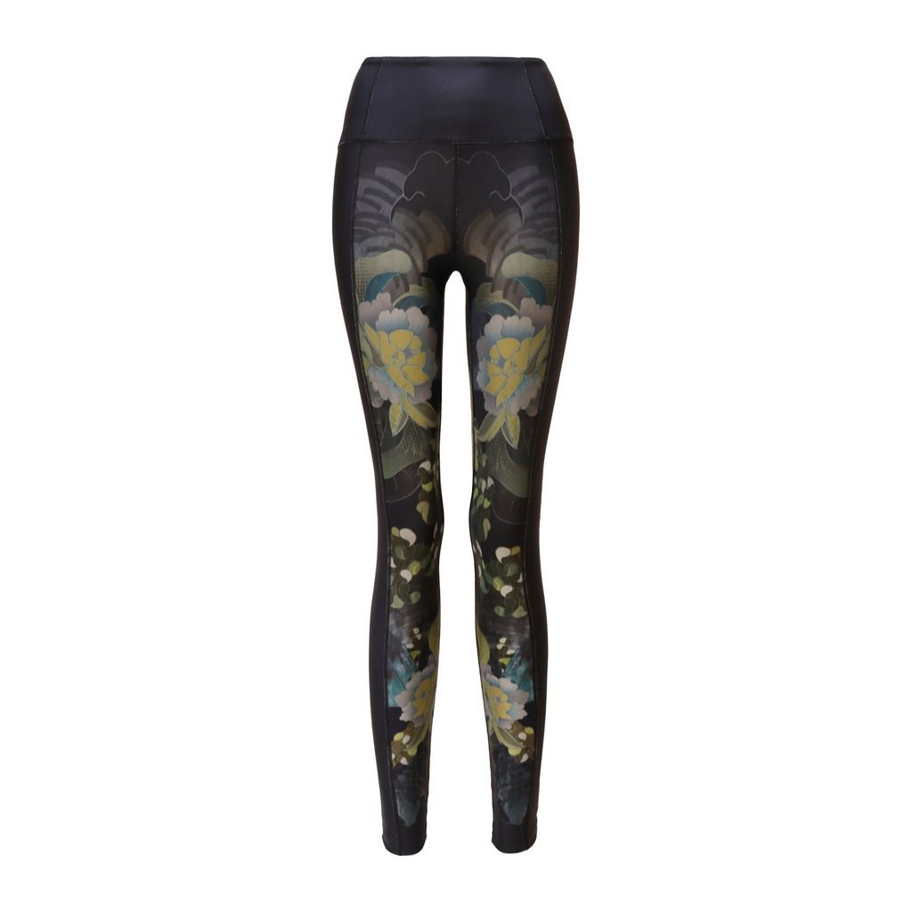 Women's Svelte Legging Floral Green Extra Small Zoelle