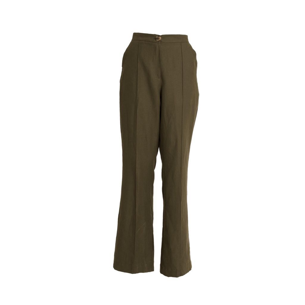 Women's The Arlan High Waist Olive Green Pants Extra Small Bastet Noir