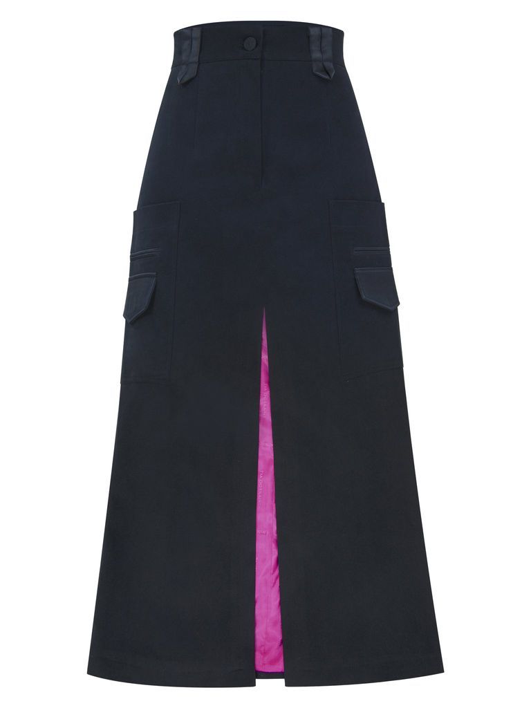 Women's Black Of The Net High-Waist A-Line Maxi Skirt Xxs Tia Dorraine