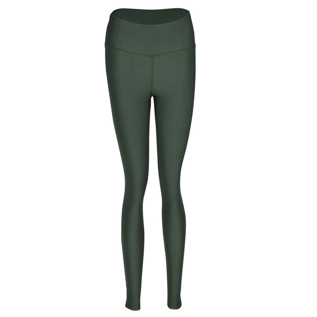 Women's Green Solid Long Leggings - Sage Extra Small Hands To Hearts