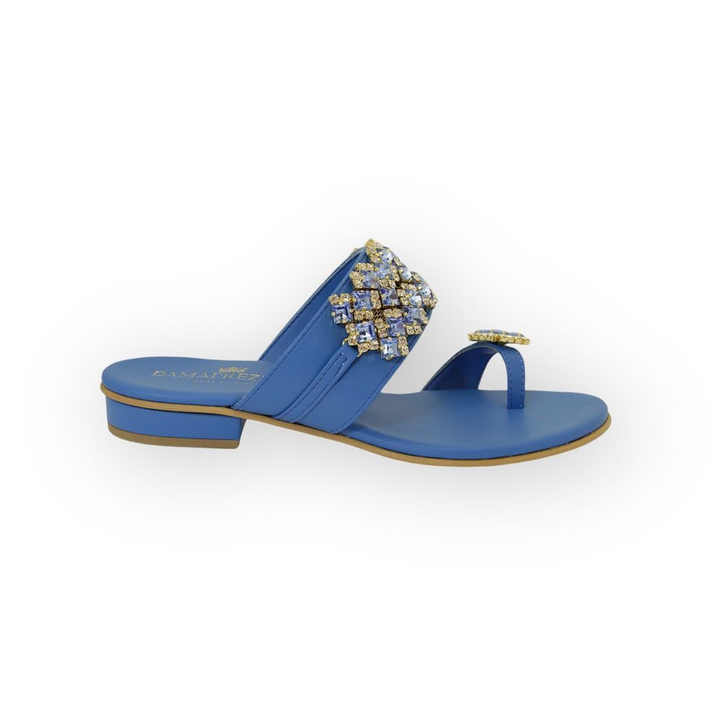 Women's Clarissa Blue Sandal 7 Uk DAMAPREZIOSA