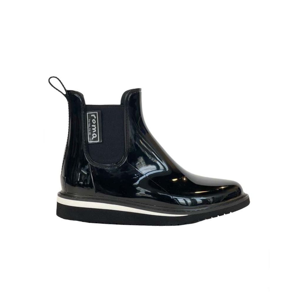 Ankle Platform Black Women's Rain Boots 4 Uk Roma Boots