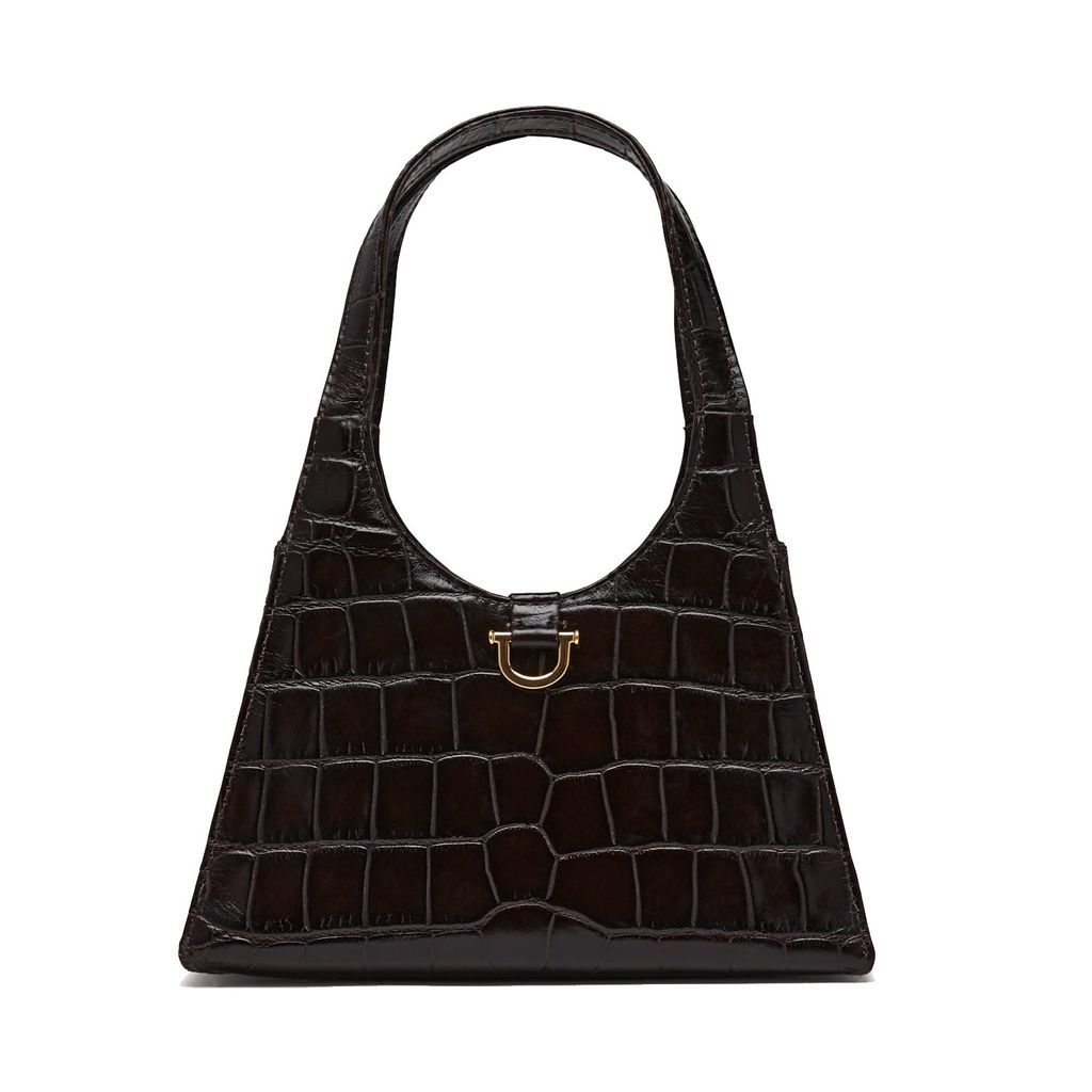Brown Croco Leather Lady Tote Lovard