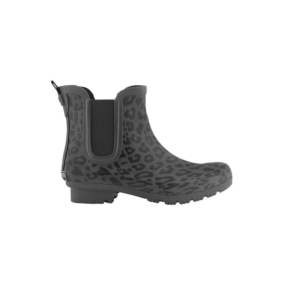 Grey Chelsea Matte Leopard Women's Rain Boots 4 Uk Roma Boots