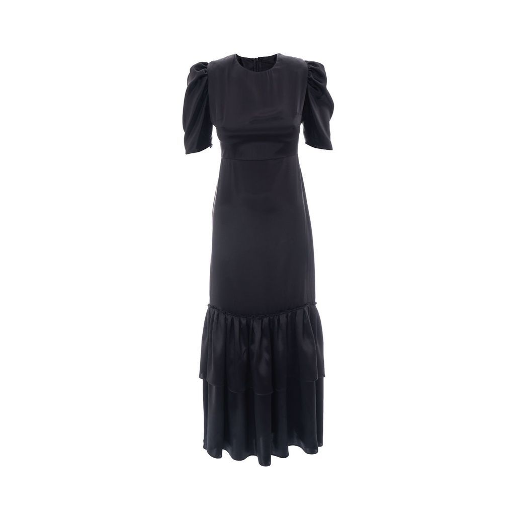 Lady Sofia Dress In Black Silk Xxs Sofia Tsereteli