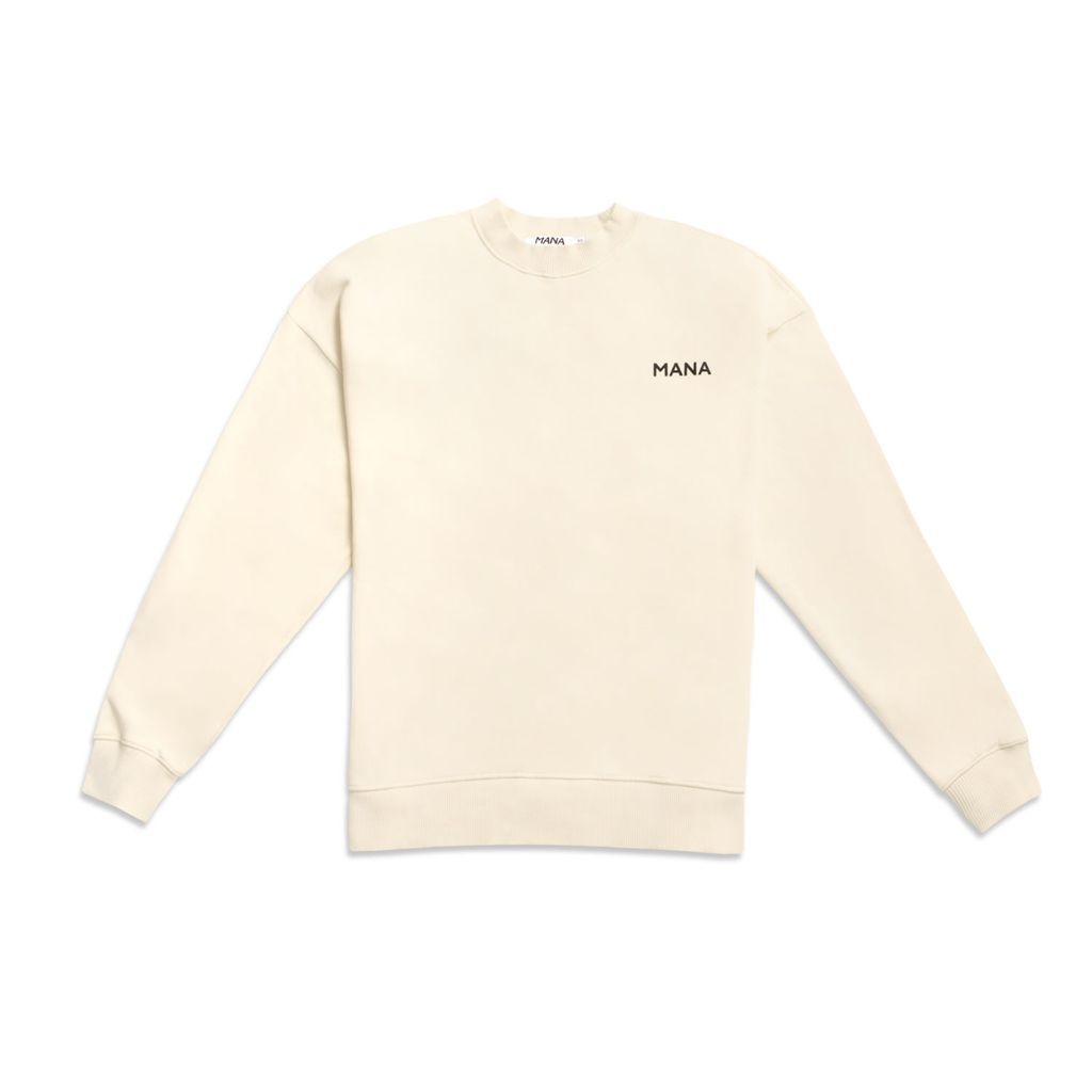 Neutrals Deluxe Sweatshirt Womens In Ivory Cream Extra Small MANA The Movement