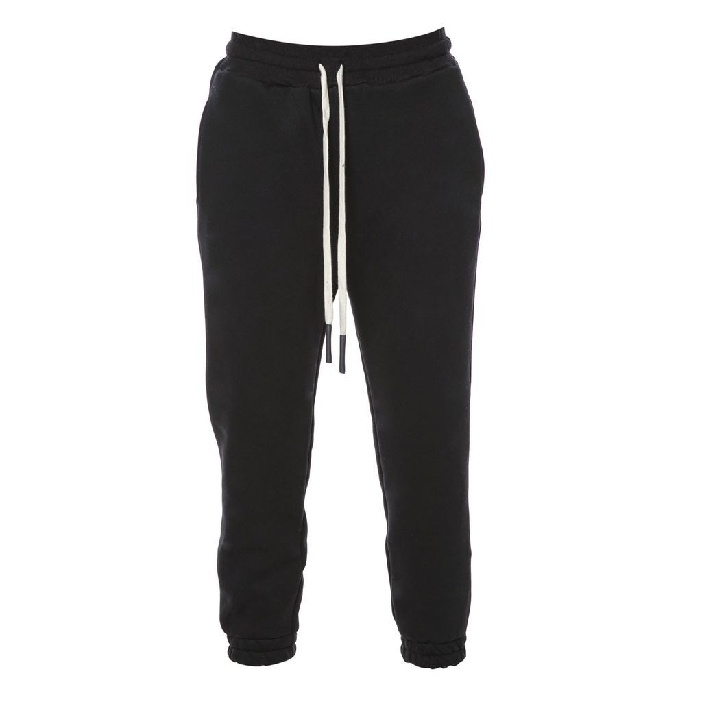 Scribble Black Embroidered Women's Joggers Extra Small Hamza