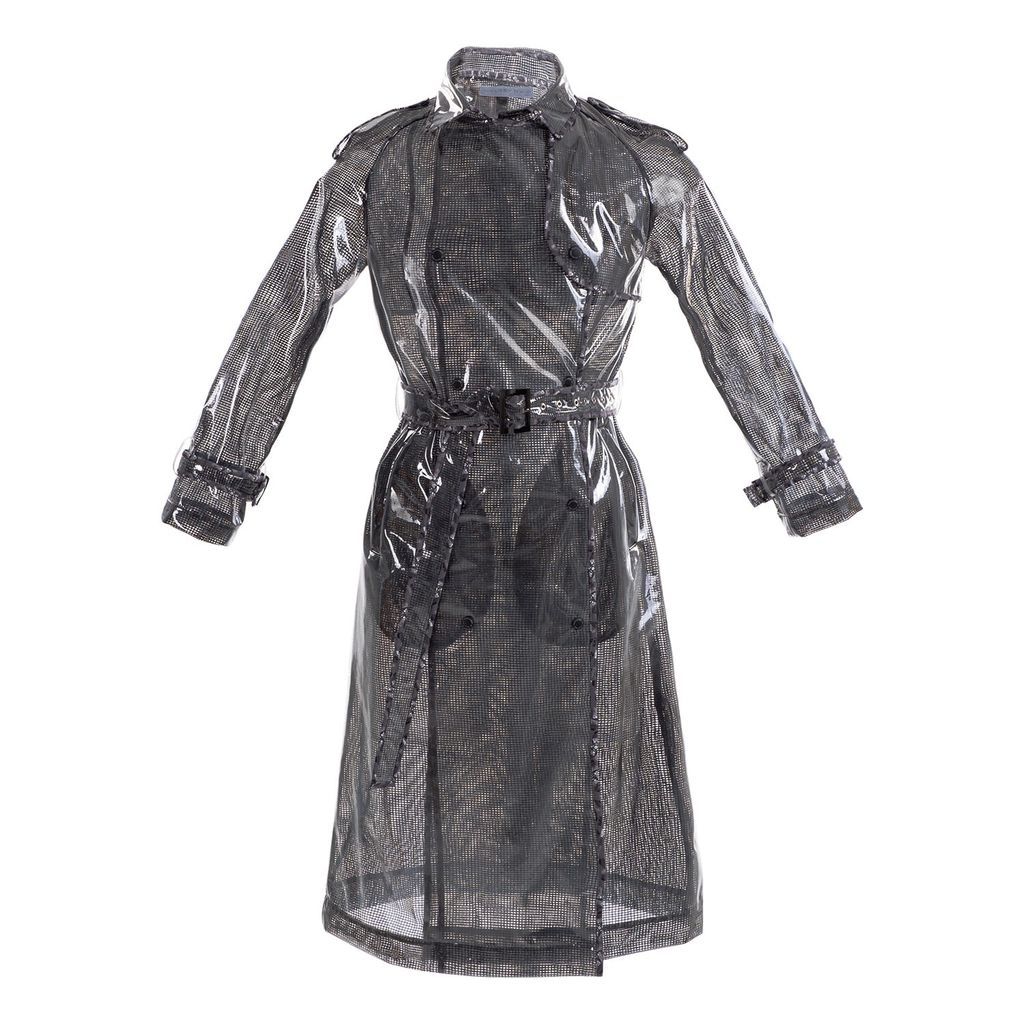 Women - Designer Transparent Raincoat - Transparent In Black - Manhattan - Noir Extra Small Yvette LIBBY N'guyen Paris