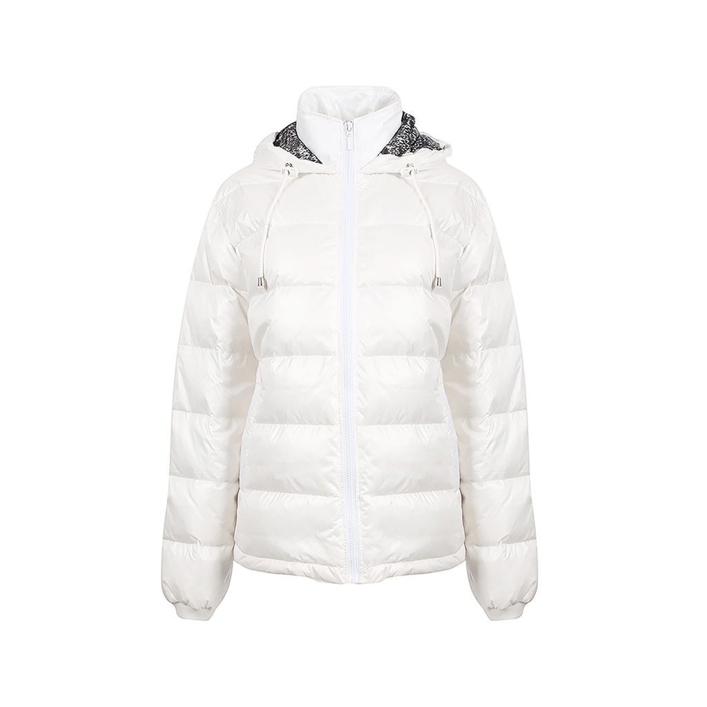 Women - Fashion Parachute Puffer Jacket - Ice White - La Neige Extra Small Yvette LIBBY N'guyen Paris