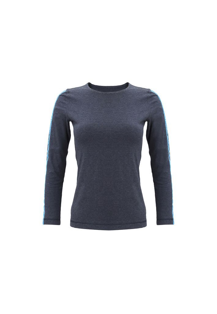 Women - Top T-Shirt Long Sleeves - Navy Blue - Yvette Cool Wt1 Extra Small Yvette LIBBY N'guyen Paris