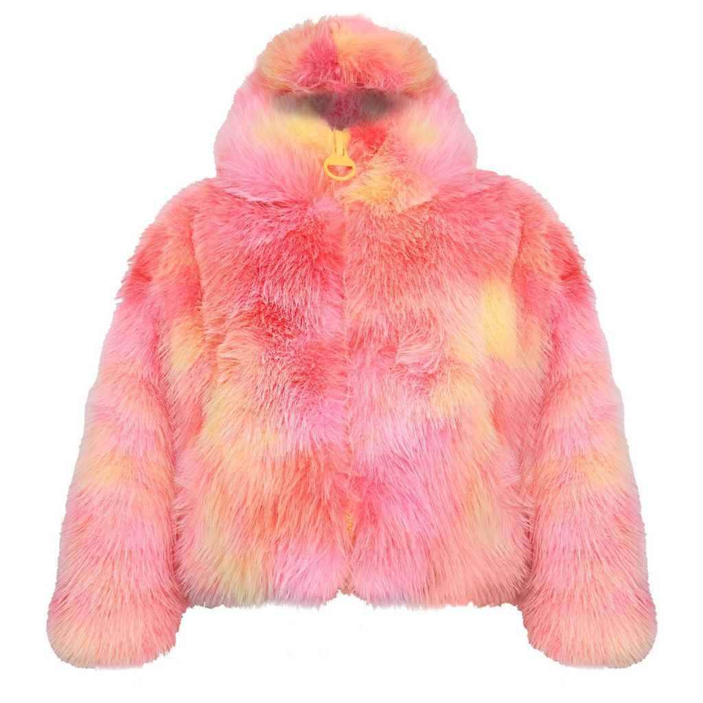 Women's 'No Fox Hunt' Faux Fur Jacket In Tie Dye Extra Small Elsie & Fred