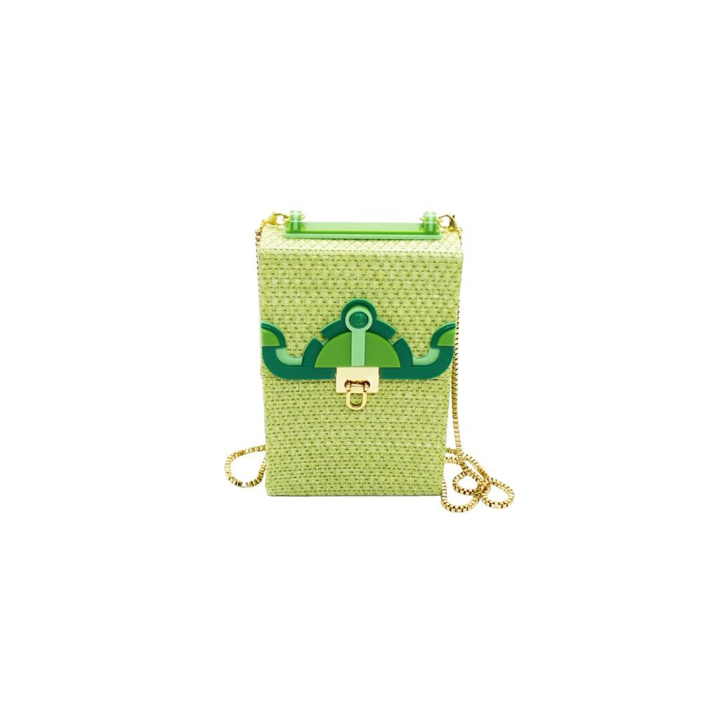 Women's Acrylic Handmade Bag Indaiá Pale Green Gissa Bicalho