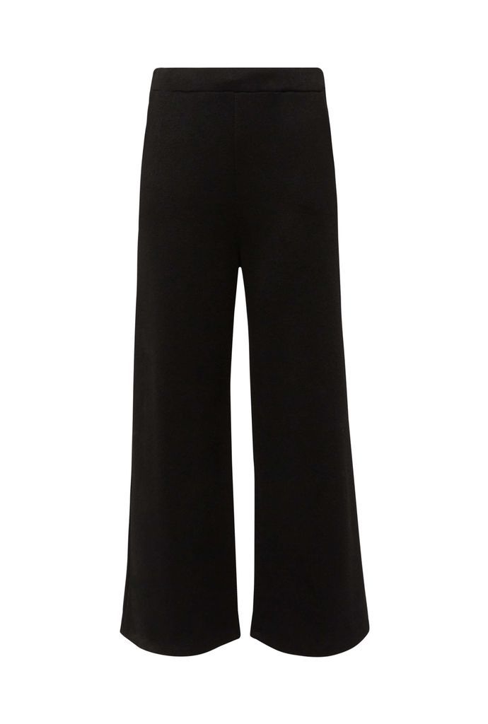 Women's Ankle Cut Palazzo Trousers In Black Small James Lakeland