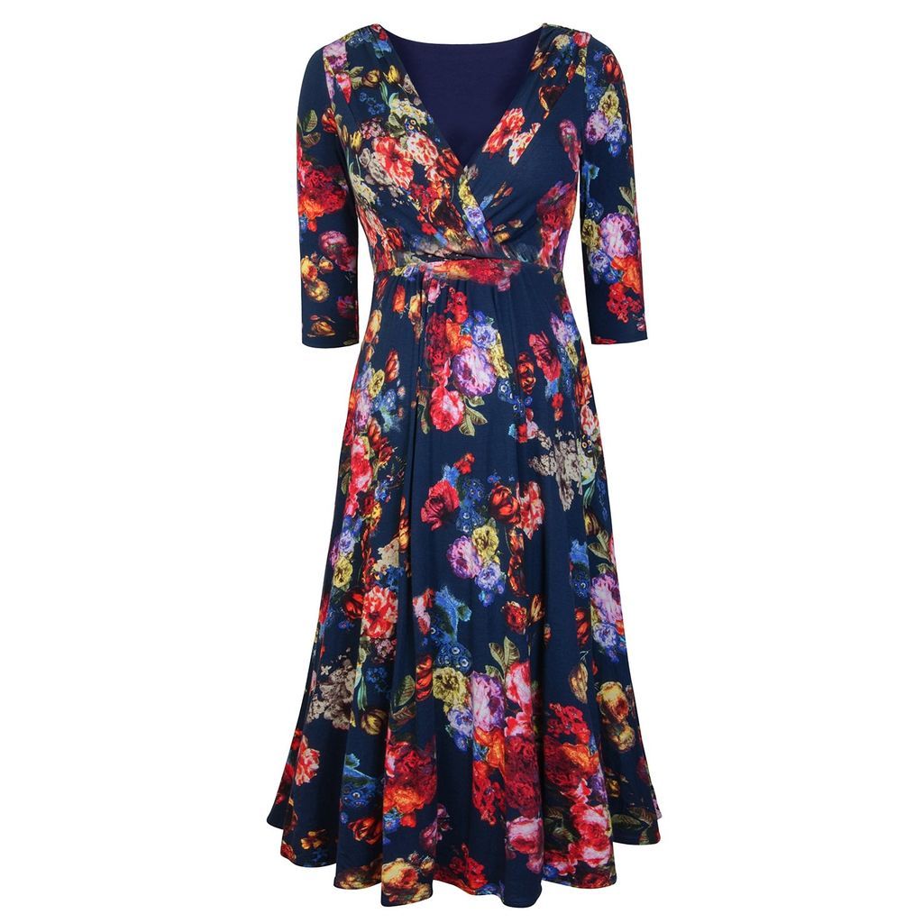Women's Annie Dress In Midnight Garden Floral Xxs/Xs Alie Street London