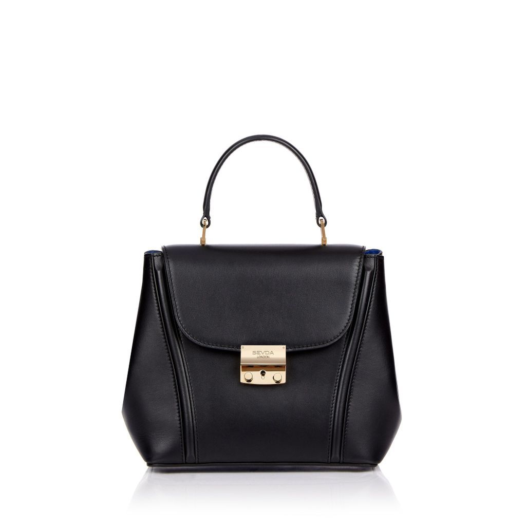Women's Audrey Black Sustainable Leather Bag One Size SEVDA LONDON