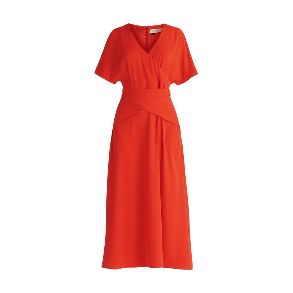 Women's Bell Sleeve Maxi Dress - Red Xxs PAISIE