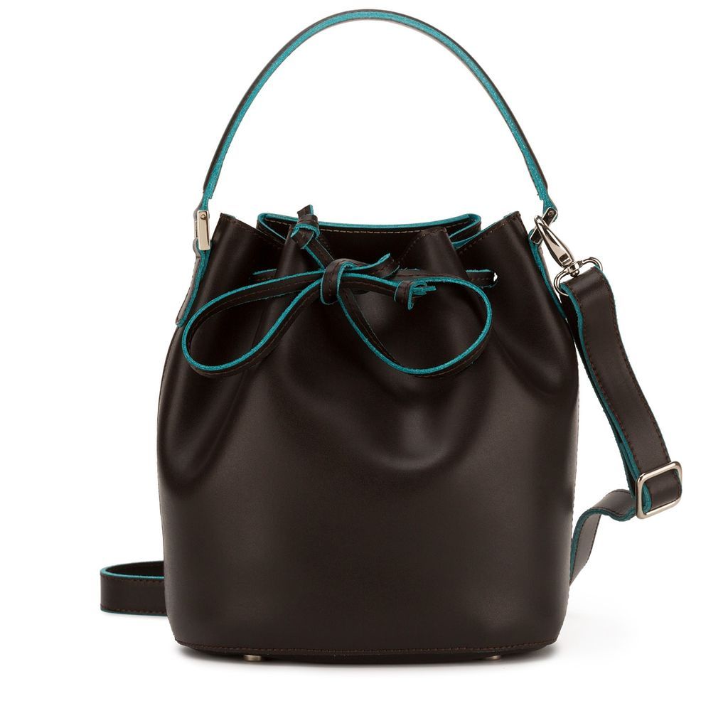 Women's Bella Leather Mini Bucket Bag - Brown Alexandra de Curtis